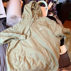 Nike Olive Hoodie with Logo